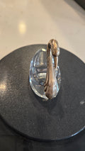 Crystal swan salt cellar