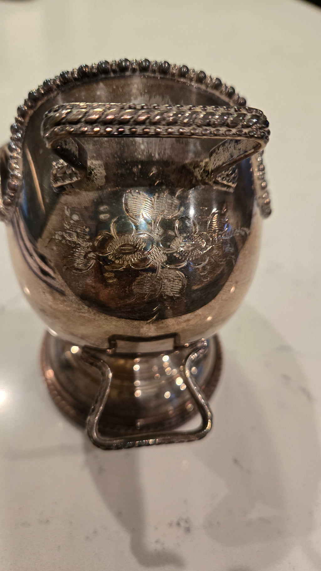 Vintage Sivler Sugar Scuttle
