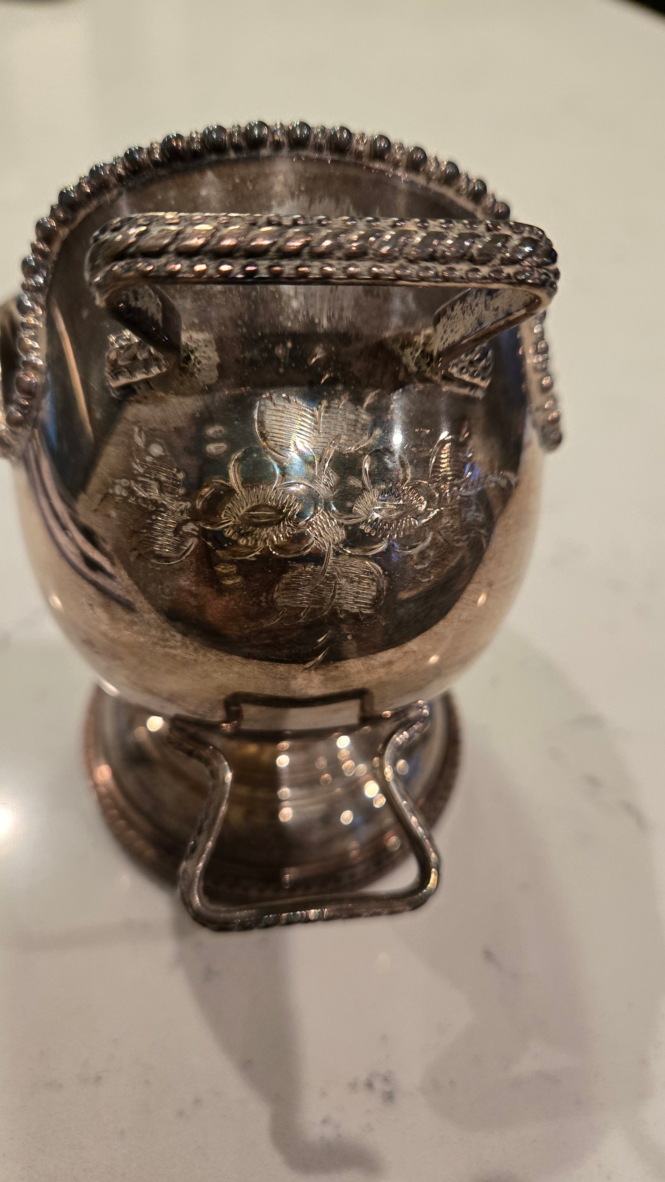 Vintage Sivler Sugar Scuttle